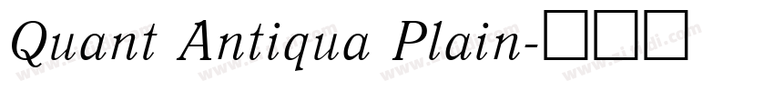 Quant Antiqua Plain字体转换